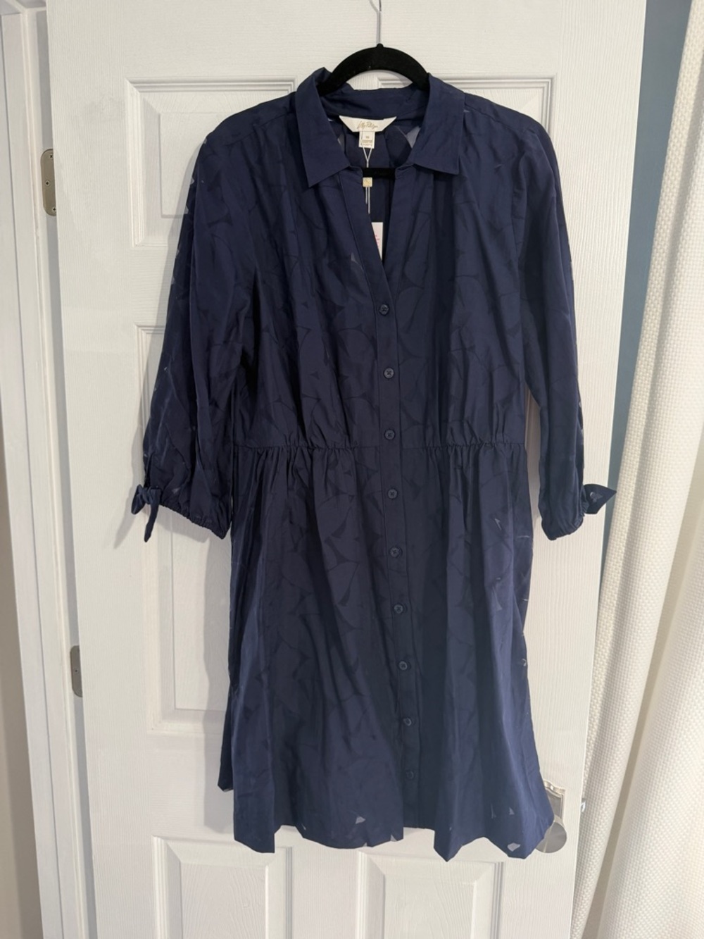 Lilly Pulitzer Navy Button-Front Shirt Dress